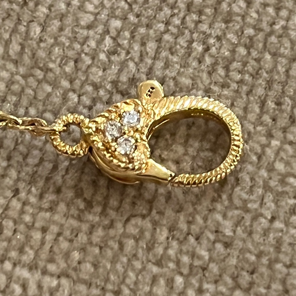 Judith Ripka Gold Clad Sterling Silver CZ Necklace 18” / 20” - Picture 11 of 13